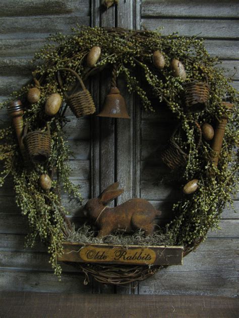 primitive spring decor|More.